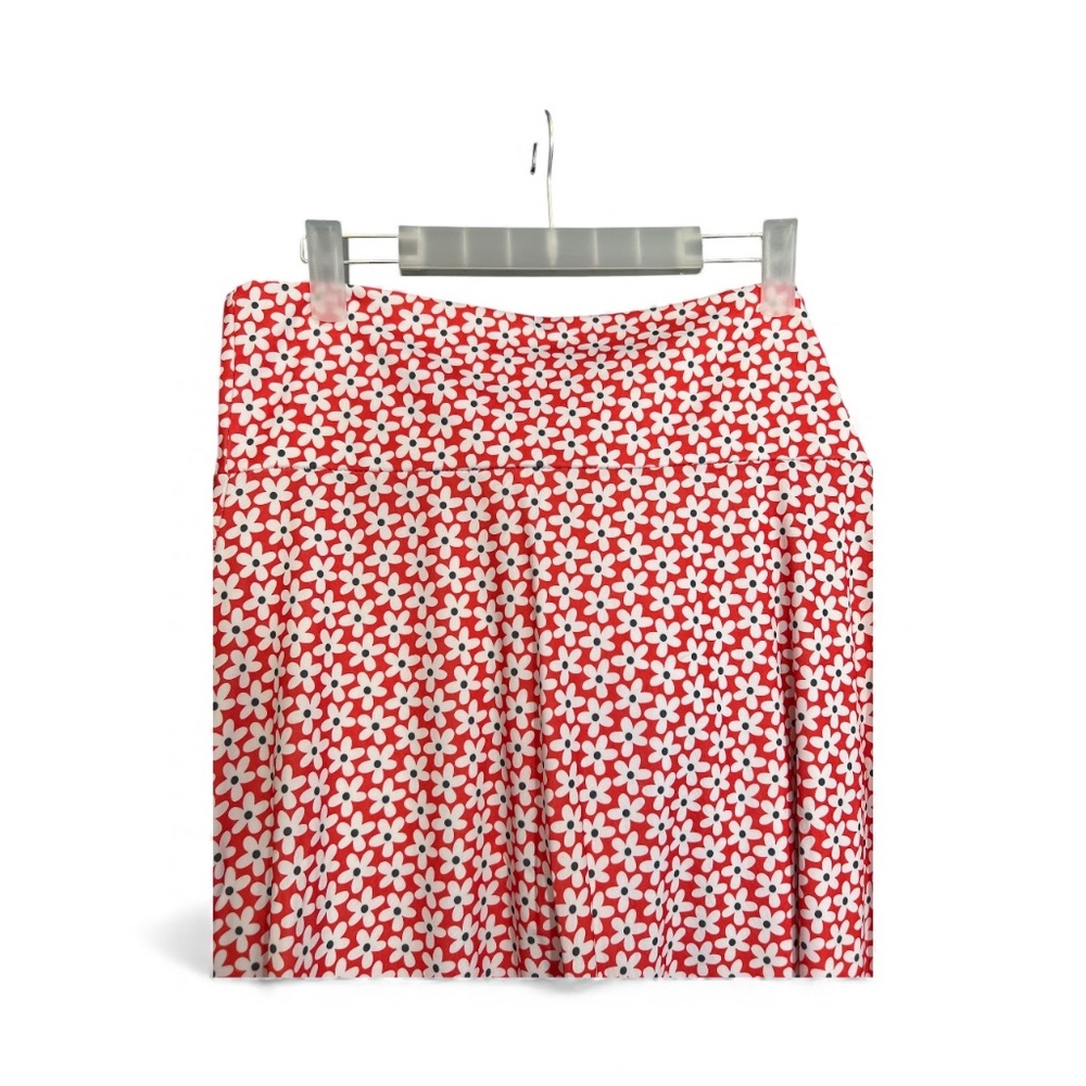 🧡🌸 NWOT LULAROE Orange/Red Floral Swing Skirt | Sz L - Picture 2 of 5